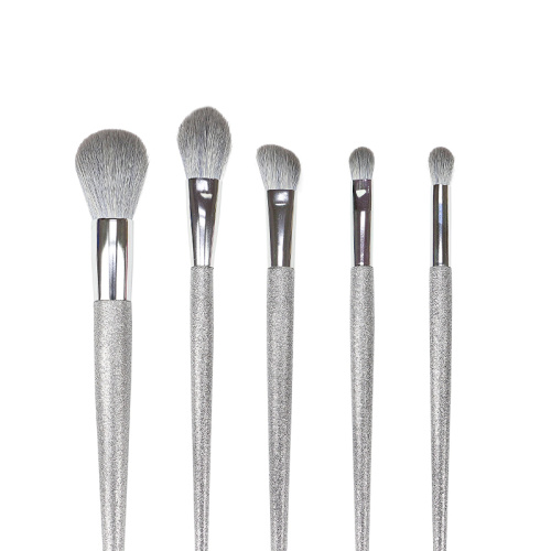 Bling Bling 5 Pcs Wooden Handle Makeup Brushes