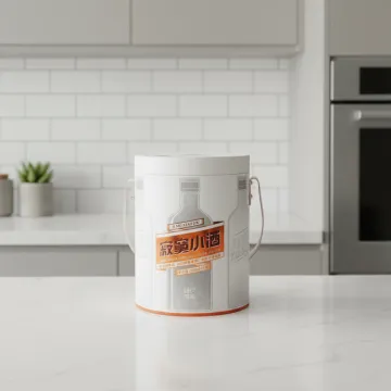 Functional Handle Wine Tube Gift Box Custom Design