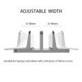 2 Slot Aluminum Alloy Vertical Adjustable Notebook Holder