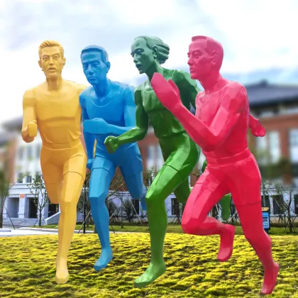 High quality sports bicycle riding sculpture