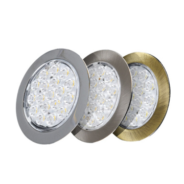 LED Puck Lights Wired, 2 Pack Single Plug in Under Cabinet Lighting, Counter Light Fixture for Shelf Kitchen Cupboard Bookcase (