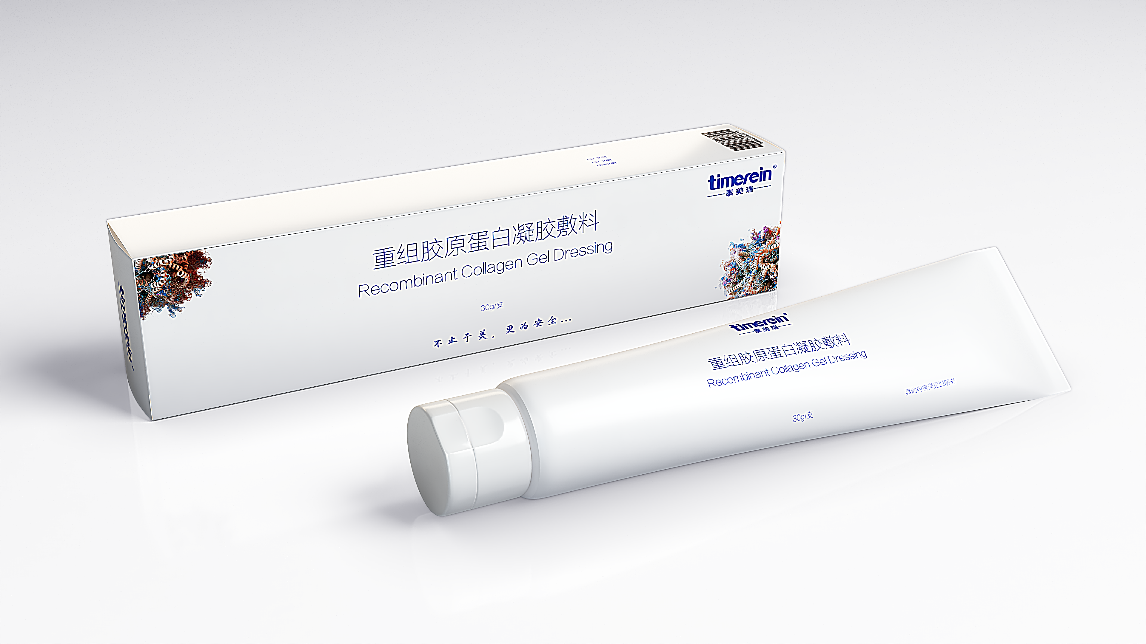 Recombinant collagen gel dressing