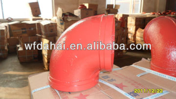 DN200 90 degree elbow of grooved fittings