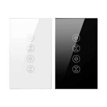 Us/au podwójny silnik Tuya Wifi Smart Home Curtain Blind Wall Touch Switch na 2 gang Electric Silver Roller Roller DIY