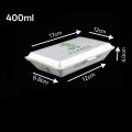 400ml Green Disposable Clamshell Paper Lunch Box
