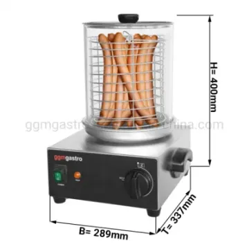 High Quality Stainless Steel Sausage Bread Bun Warmer Machine Commercial Electric Hotdog Maker Machine
