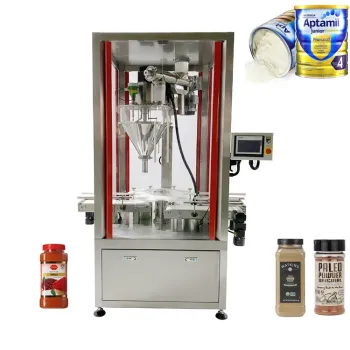 Rotary Milk Powder Auger Filling Machine With Vacuum and Nitrogen Flush