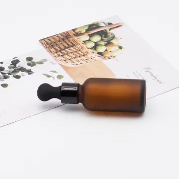 Frosted Amber Glass Bottle 50ml Essential Oil Bottle