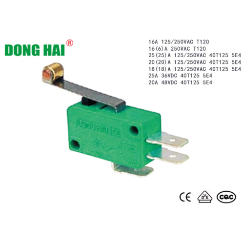 전기 마이크로 스위치 롱 롤러 레버