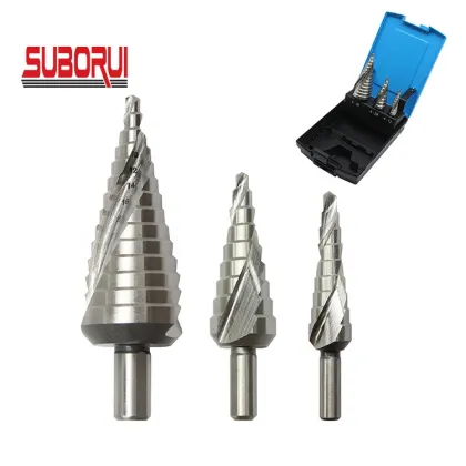 SUBORUI Professional Metric Hss Cobalt Large Unibit Step Drill Bit Set