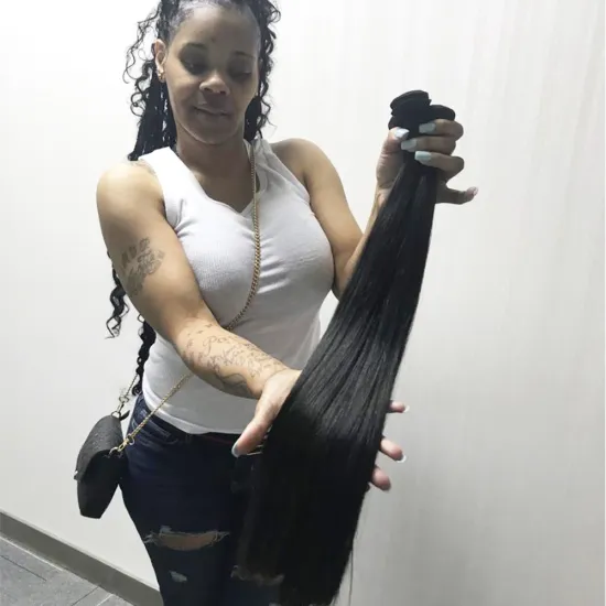 Remy Natural Bundles Human Hair Bulk - Real Unprocessed Vietnam Bone Straight Extensions