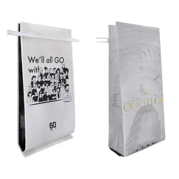 100g/200g/500g coffee bag with Valve And Tin Tie