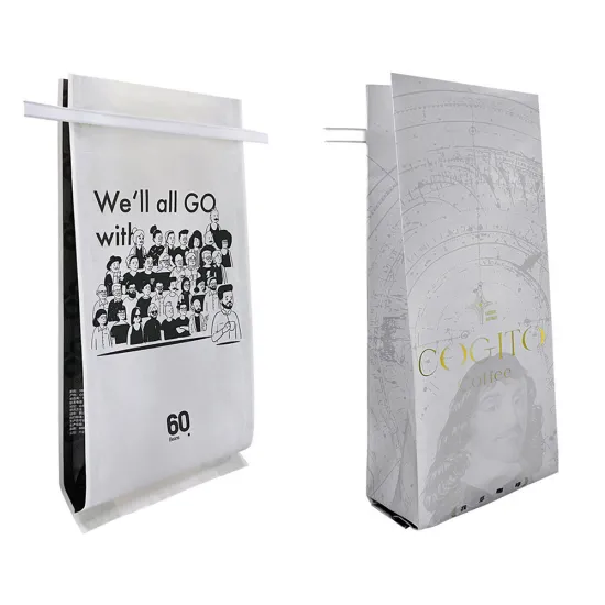 100g/200g/500g coffee bag with Valve And Tin Tie