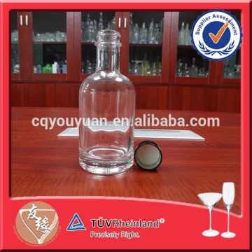 Screw Top Round Sauce Glass Bottle Boston Round Glass Bottle 200ML