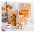 kraft paper toast bag with window
