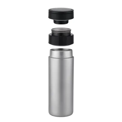 Titanium Vacuum Insulated 450ml Double Wall Travel Thermos Flask