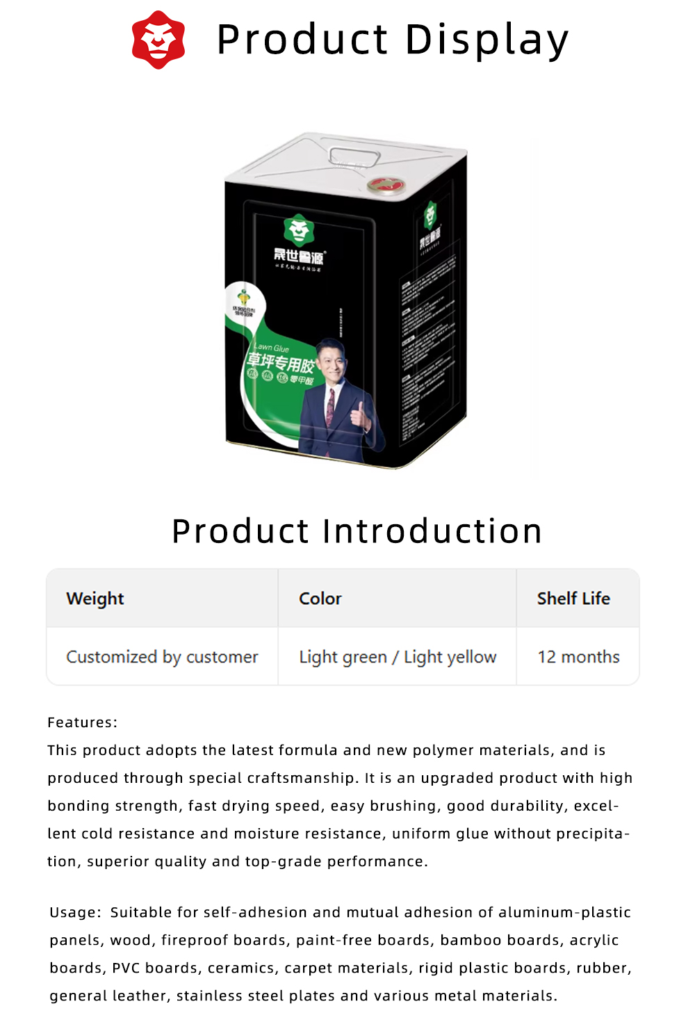 Eco-Friendly Universal Adhesive for Turf Installation X