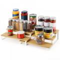 4 Packs Bamboo Expandable Seasoning Rack