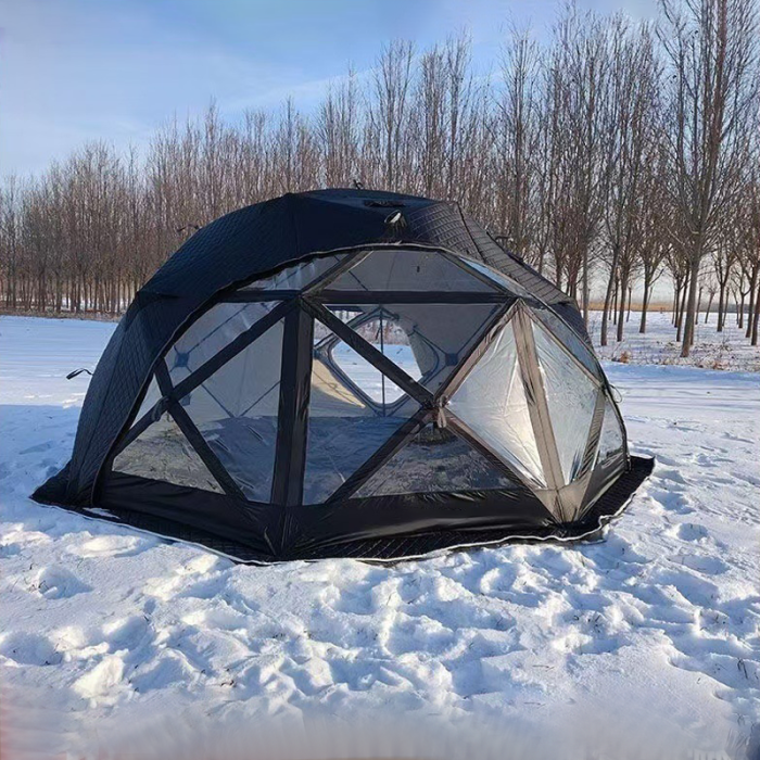 ਗੁੰਬਦ ਦੇ ਸਰਦੀਆਂ ਵਿੱਚ ਬਰਫ ਫਿਸ਼ਿੰਗ ਟੈਂਟ