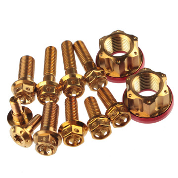2 Inch Baoji Hot Sale: High-Quality Ti6Al4V Racing Titanium Flange Bolts with Hole for Motorcycle Enthusiasts