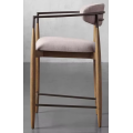 Tabouret de Bar en tissu de luxe nordique, chaise haute, hauteur de comptoir en métal