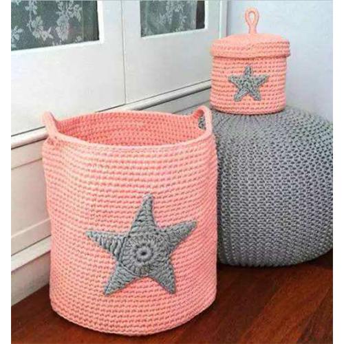 Colorful Knitted Storage Box