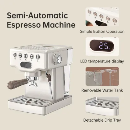 Espresso Coffee Maker Machine Makers Cappuccino Machine With Brewer