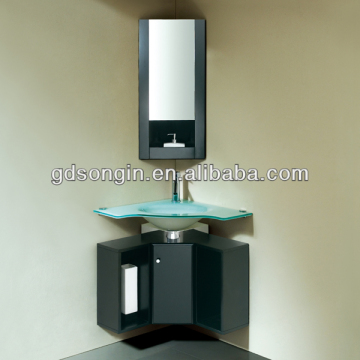Modern bathroom cabinet with glass basin (KF-01B)