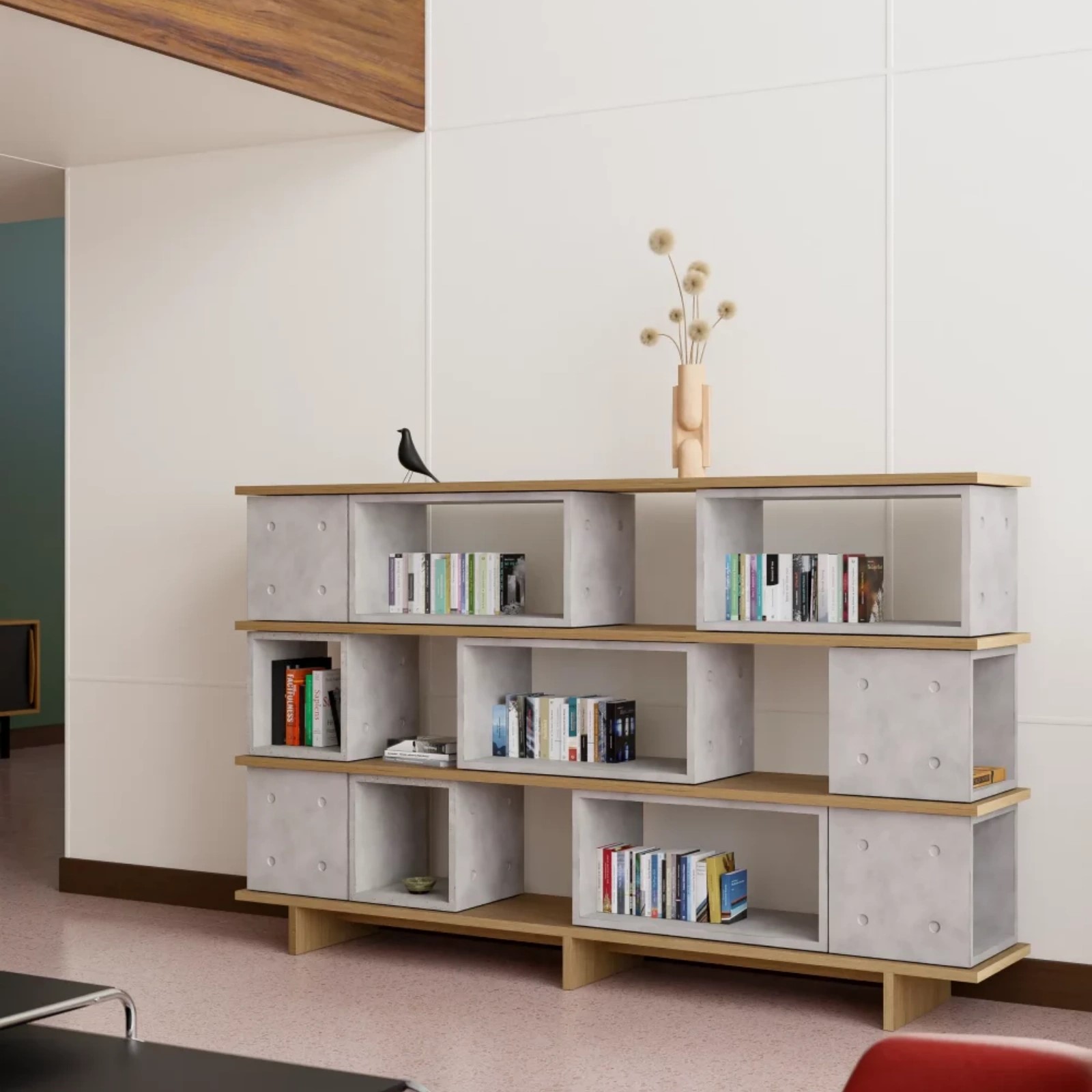 Assembled Building Block Concrete Storage Cabinet