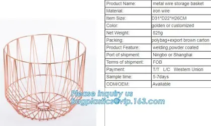 Wire Laundry Baskets For Babies, Handled metal wire baskets iron laundry storage baskets with fabric lining