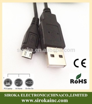 1M/2M/3M OEM mobile phone cable USB 2.0 5pin micro charging cable for Mp3/4 mobile cellphone