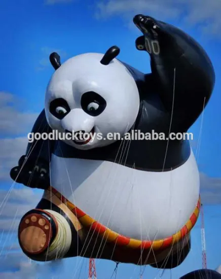 2016 Custom new design Full printing inflatable helium PVC balloon,China new Kung Fu Panda shape design walking pet balloons