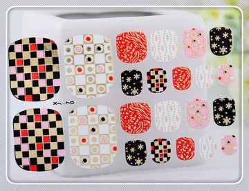 2015 hot sale eco friendly 3D leopard color matellic toe glitter art Nails sticker