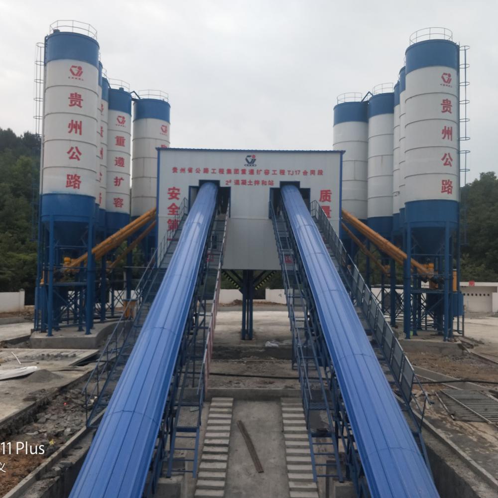 HZS120 stabilized concrete batching plant in Thailand