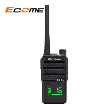 Ecome ET-66 restaurant handheld two way radio pmr uhf small 1 km range walkie talkie
