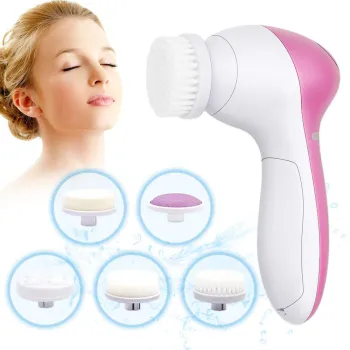 5-in-1 Silicone Facial Brush: Deep Cleansing, Pore Cleaner, and Face Massage Tool for Comprehensive Skin Care