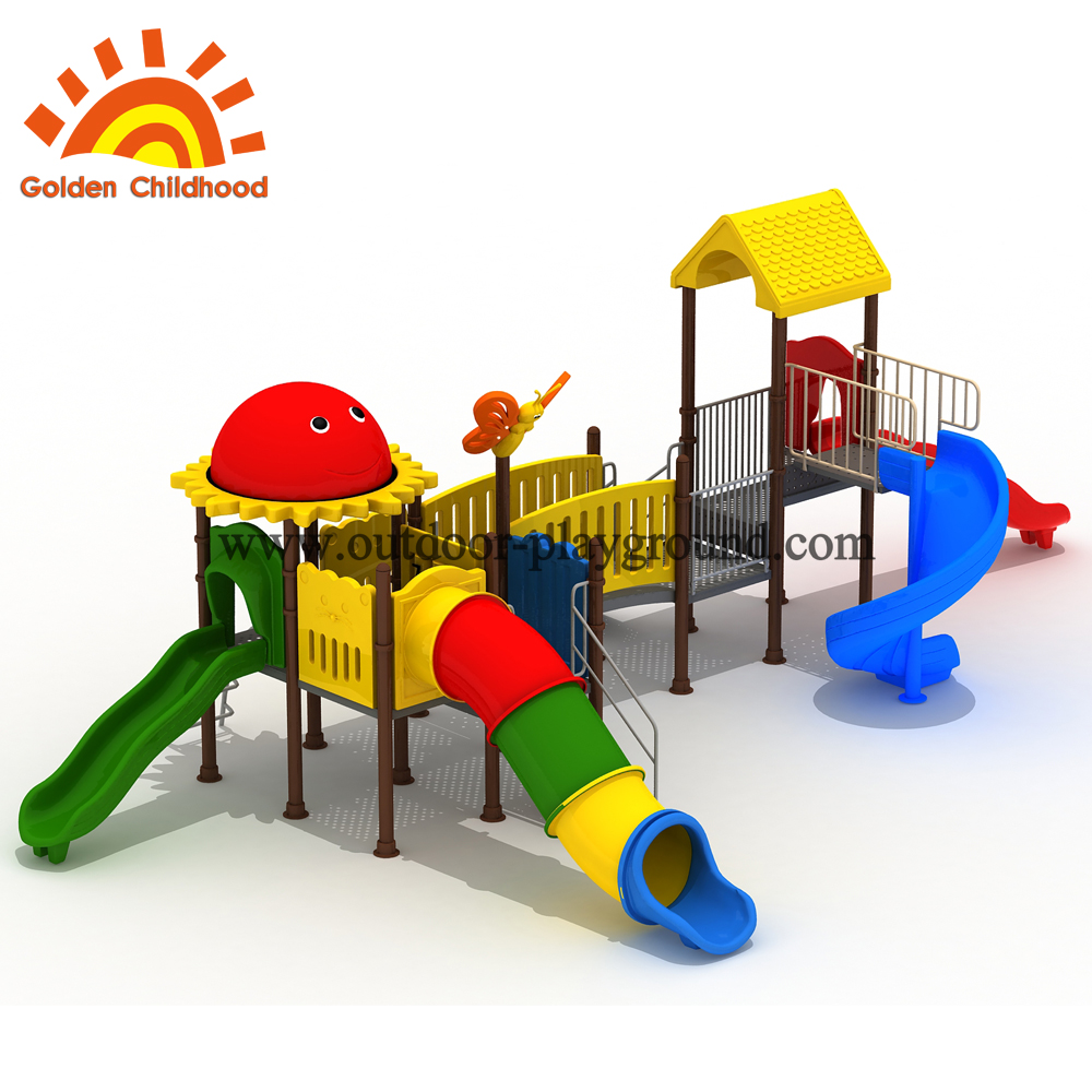 Double slide material for playground