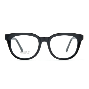 Nieuwe mode retro getextureerde optische frames rond unisex acetaatglazen frame