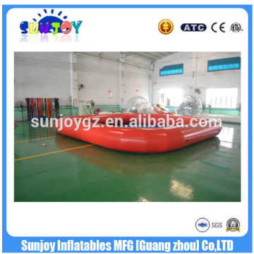 2016 Sunjoy cheap high quality red PVC inflatable Swimming Pool Water Games for Kids and Adults for sale