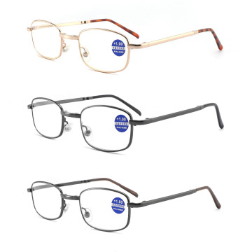 Custom Logo 23088 Metal Frame Anti-Blue Light Reading Glasses for Unisex Male and Female