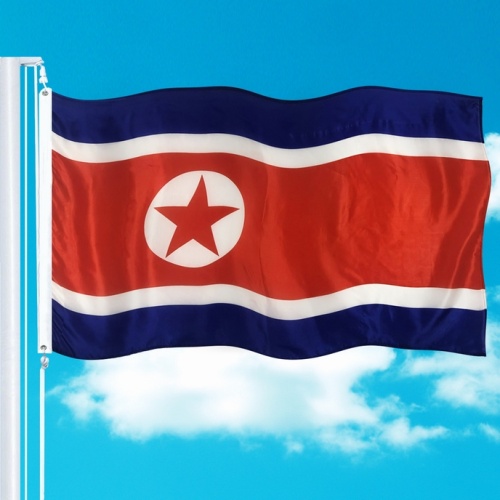 People's Republic of Korea national flag printed polyester
