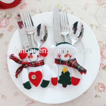 2016 new non-woven cheaper popular fork knife cover Christmas ornament promotion gift