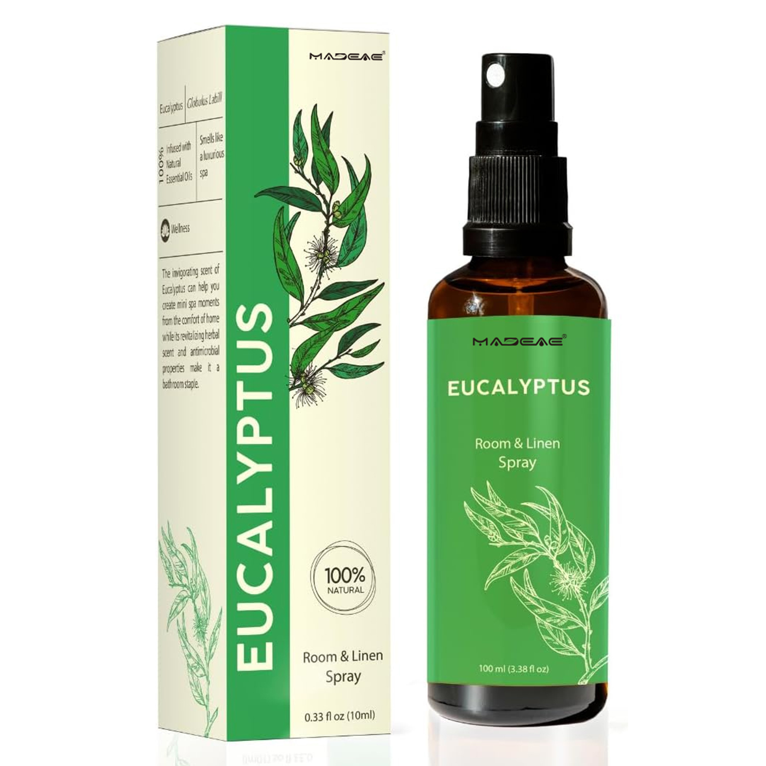 Eucalyptus linho e spray de travesseiros feitos com eucalipto puro spray de aromaterapia com óleo essencial