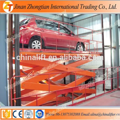 Lowest price ZHONGTIAN hydraulic car scissor lift used for underground