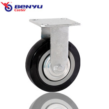 Black Polyurethane Rigid Wheel Caster