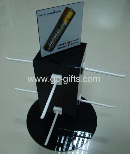 Carrinhos de exposição bateria Rotatable preto