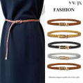Trendy Candy-Hued Woven Belt for Ladies