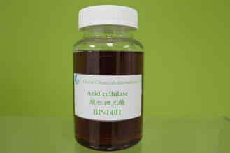 Acid Cellulase Bio-polishing Enzyme , Yellow Liquid Textile