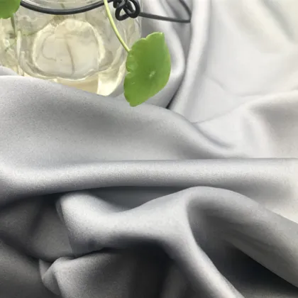 Smooth Grey Satin fabric