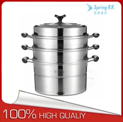 multi-layer stainless steel dim sum steamer pot with glass lid as seen on tv